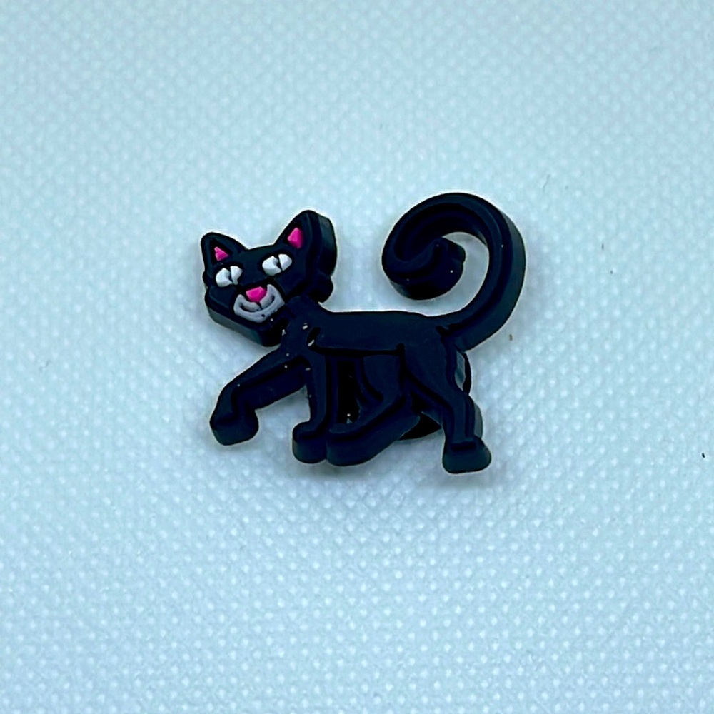 The Cat on Coraline look alike CROCS charm!